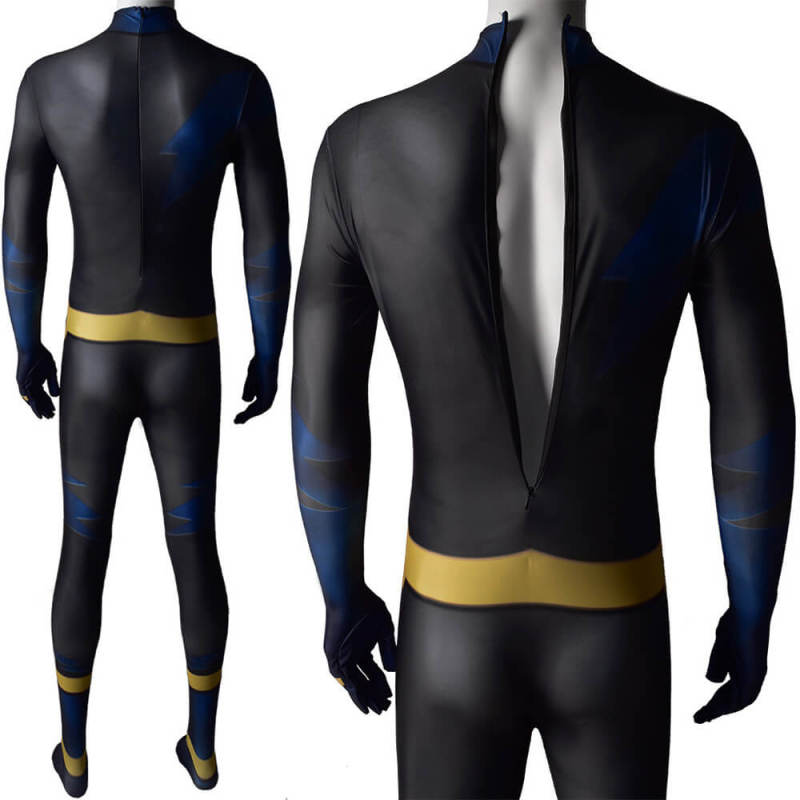 Teen Titans Static Bodysuit Cosplay Costume for Adults Kids