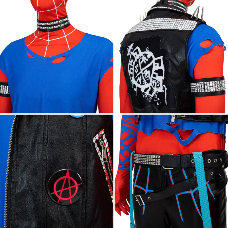 Spider-Punk Costume Spider-Man: Across the Spider-Verse Hobie Brown Cosplay