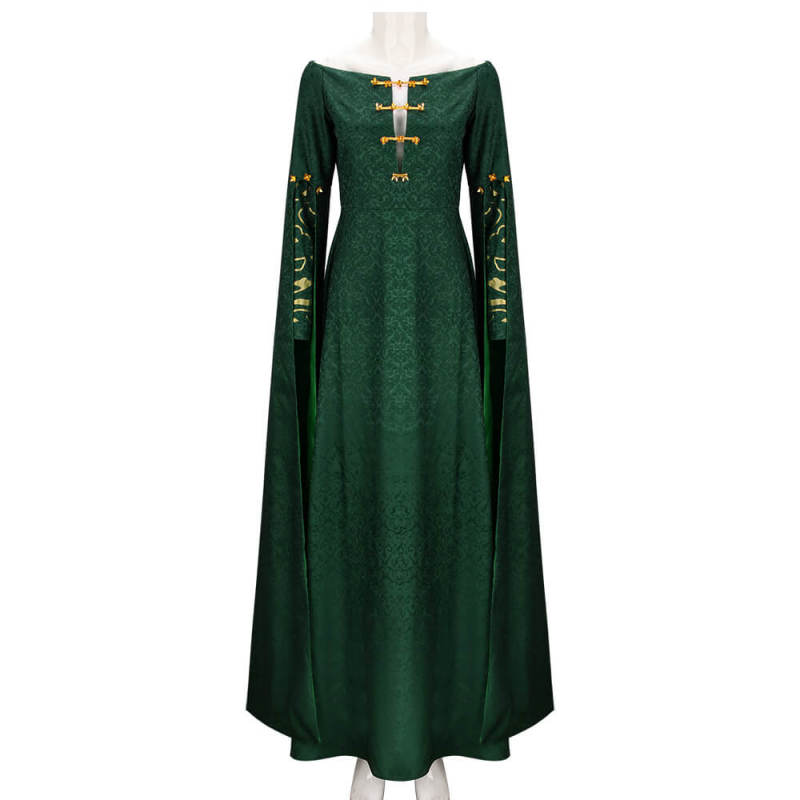 Alicent Hightower Cosplay Costume House of the Dragon Dark Green Dress