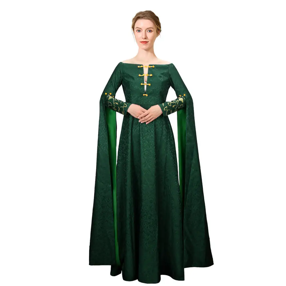 Alicent Hightower Cosplay Costume House of the Dragon Dark Green Dress Hallowcos Alicent Hightower Cosplay Costume House of the Dragon Dark Green Dress Hallowcos