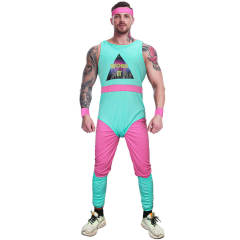 80s Fitness Workout Costumes for Men Halloween Outfits (Ready to Ship)
