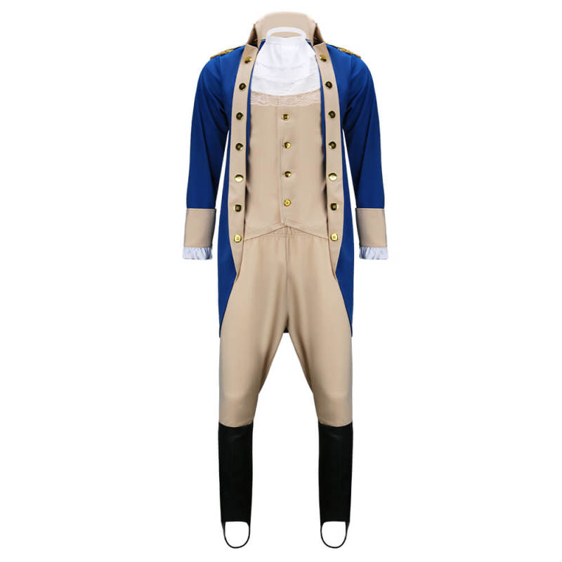 Men's George Washington Costume Uniform Halloween Outfits