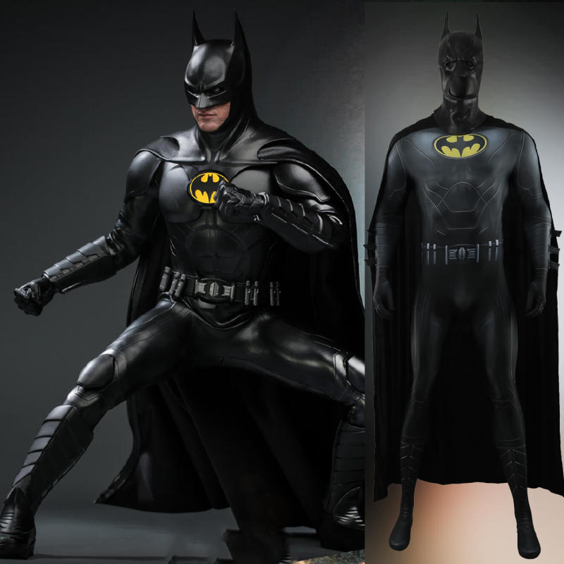 Flash Movie Michael Keaton Batman Cosplay Costume Spandex