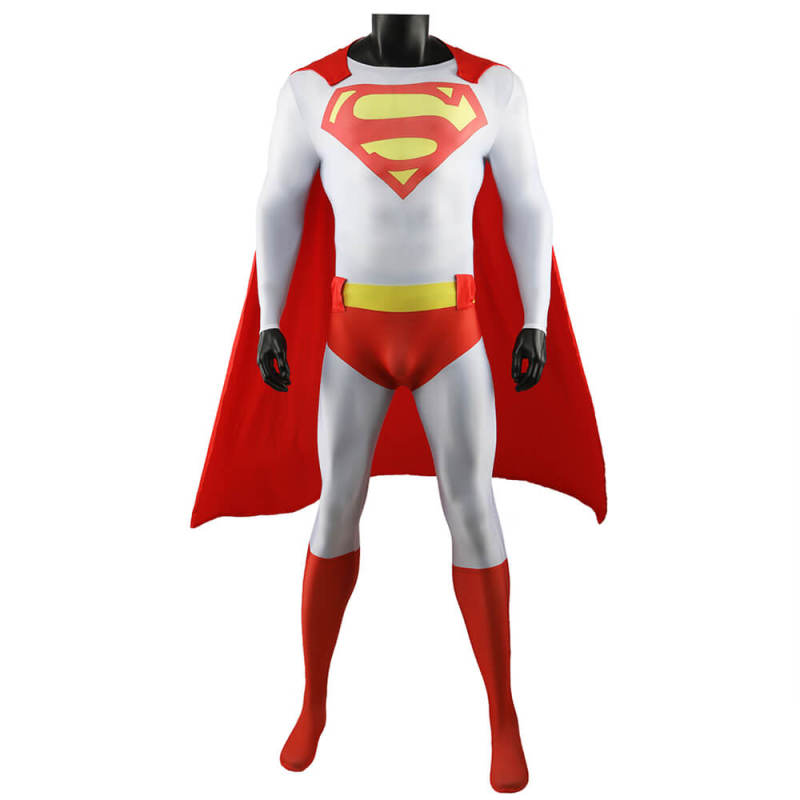 Superman White Cosplay Costume Adults Kids