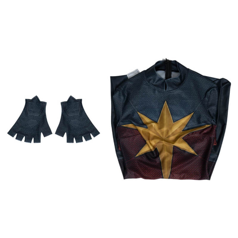 The Marvels Carol Danvers Cosplay Costume Captain Marvel Spandex Jumpsuit