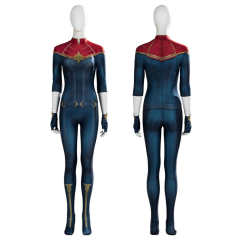 The Marvels Captain Marvel Costume Carol Danvers Cosplay Jumpsuit Hallowcos