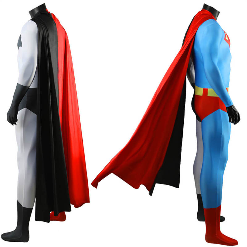 Superman and Batman Combined Costume Cosplay Adults Kids