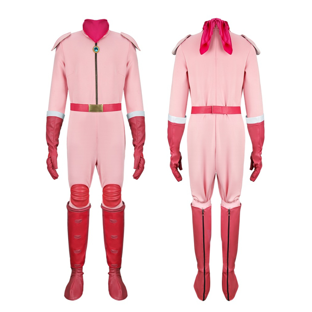Kids Princess Peach Racing Costume Pink Jumpsuit (110-140 Ready to Ship)