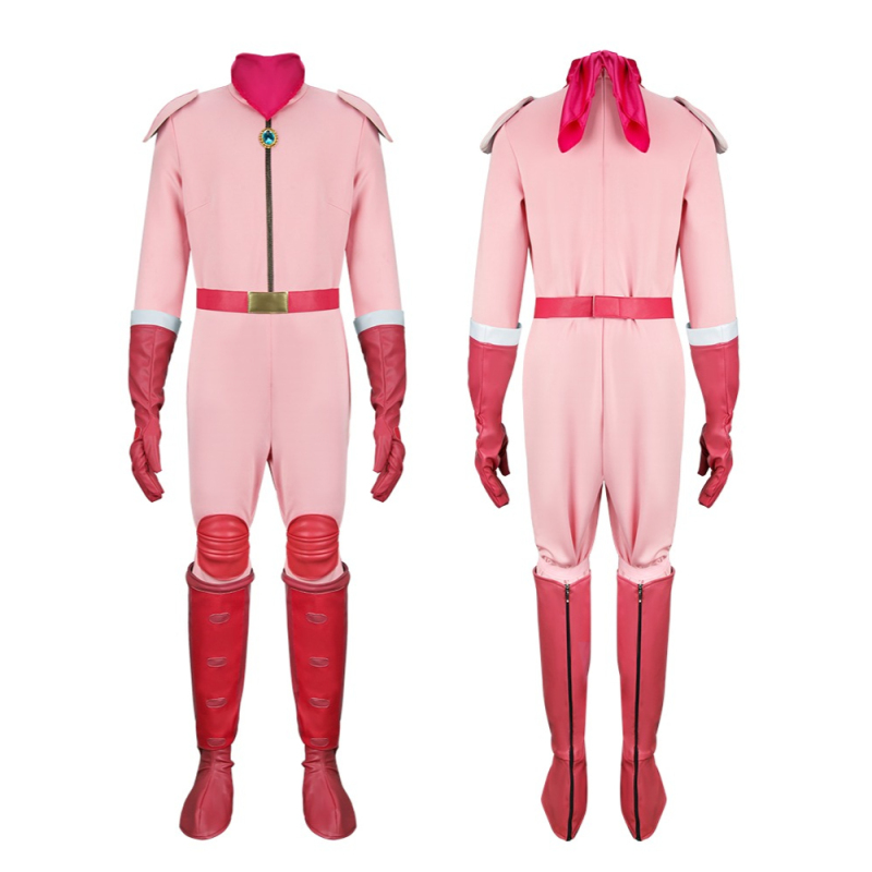 Kids Princess Peach Racing Costume Pink Jumpsuit The Super Mario Bros. Movie