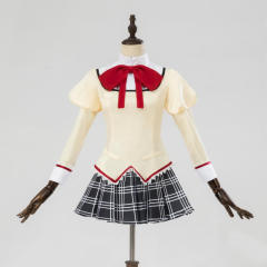 Madoka Kaname School Uniform Cosplay Costume-Puella Magi Madoka Magica