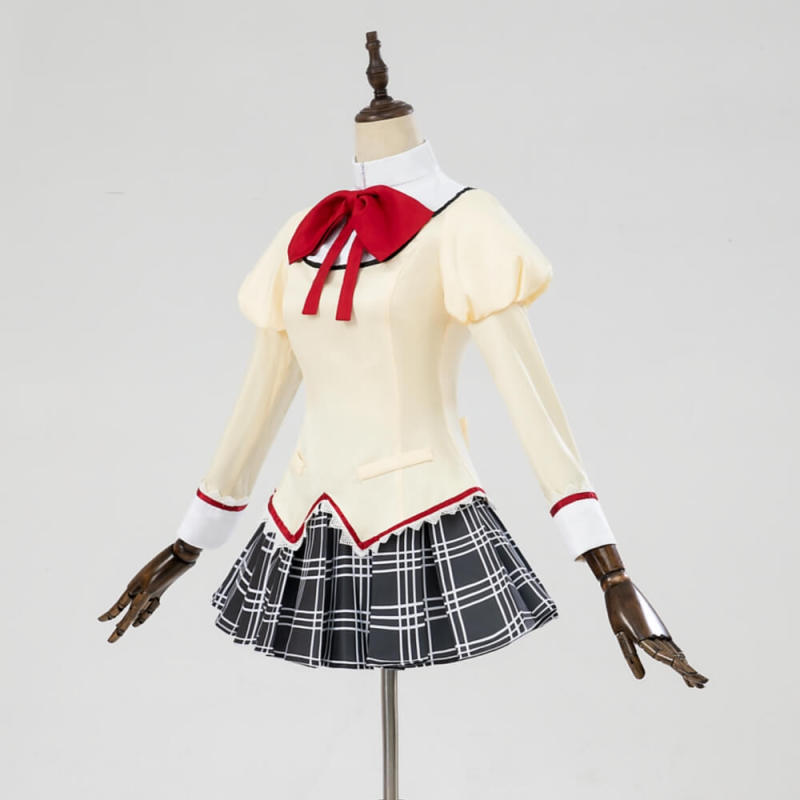 Madoka Kaname School Uniform Cosplay Costume-Puella Magi Madoka Magica