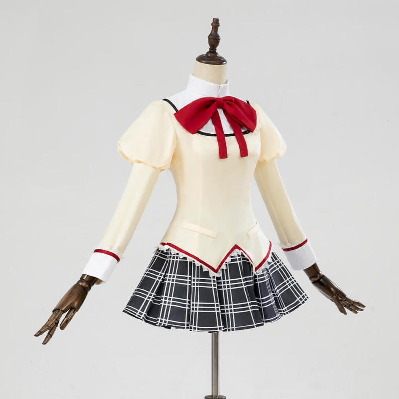 Madoka Kaname School Uniform Cosplay Costume-Puella Magi Madoka Magica