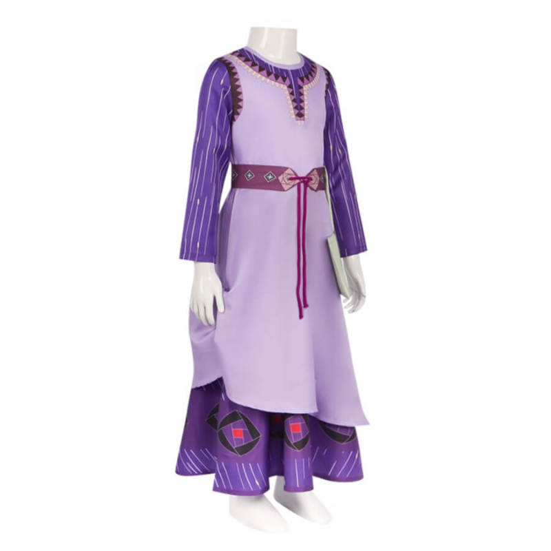 Girl Wish Asha Cosplay Costume Dress With Bag Outfits For Kids