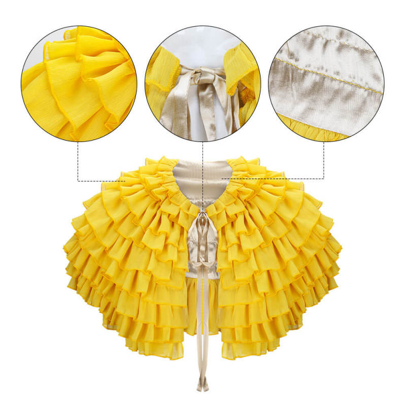 Poor Things Bella Baxter Yellow Cape Cosplay Costume