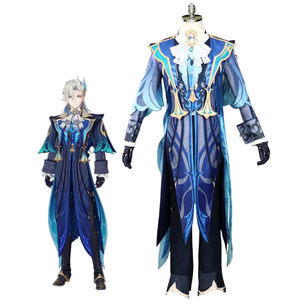 Genshin Impact Neuvillette Cosplay Costume Hallowcos