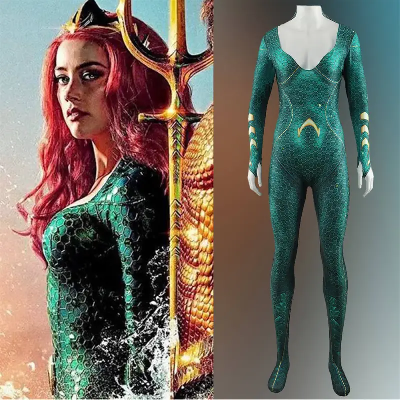 Aquaman and the Lost Kingdom Mera Cosplay Costume Adults Kids Hallowcos