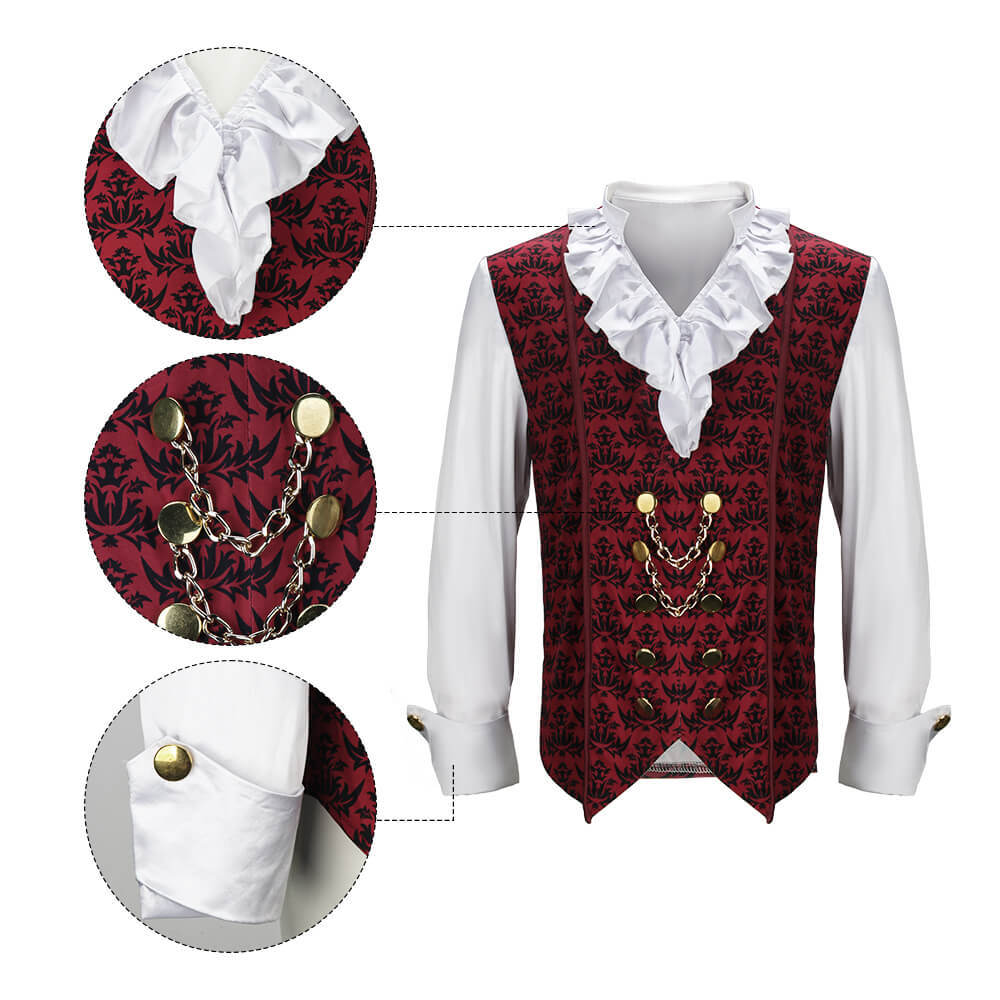 Medieval Vampire Cosplay Costumes Tops