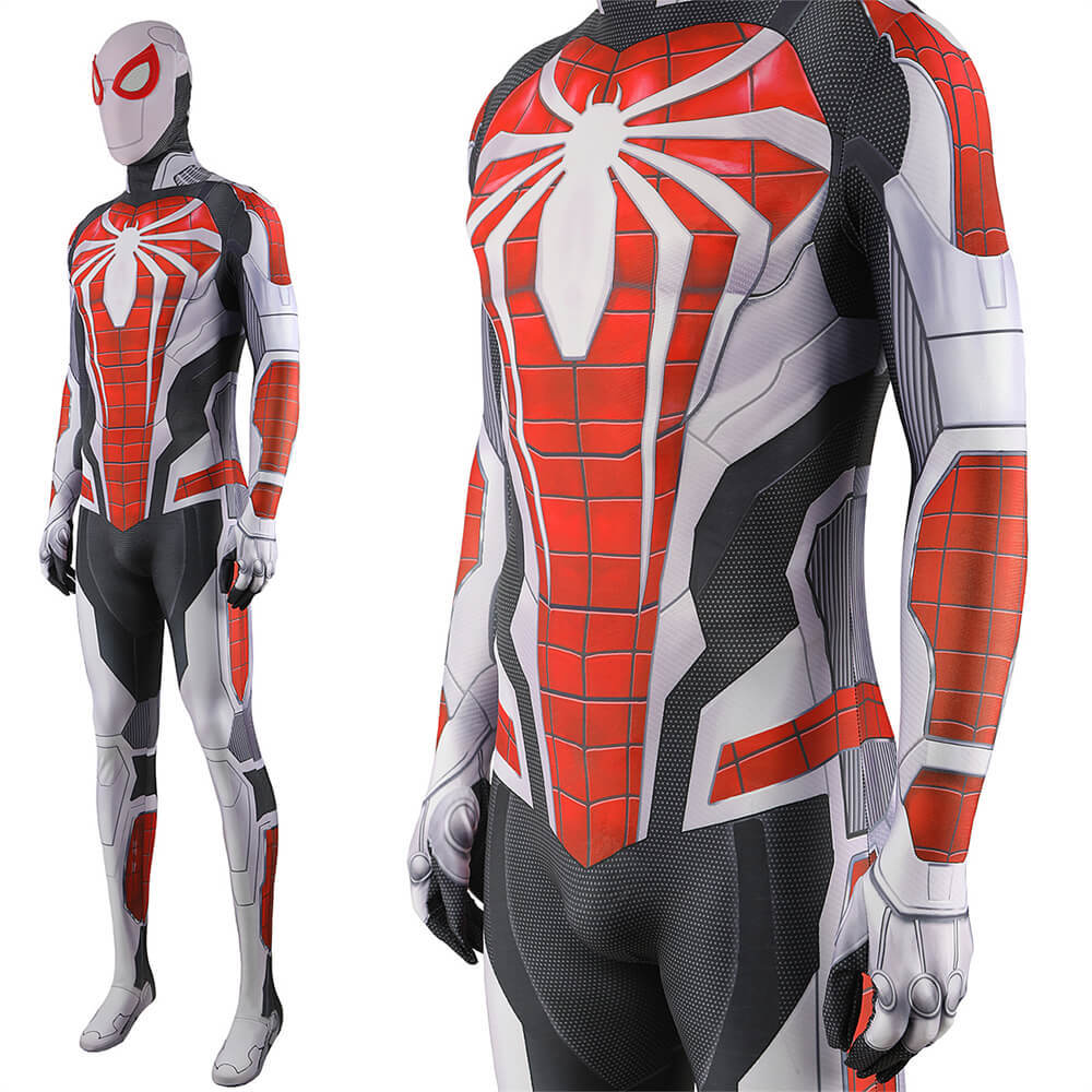 Spider-Man PS5 Remastered Armored Advanced Suit Cosplay Costume Adults Kids