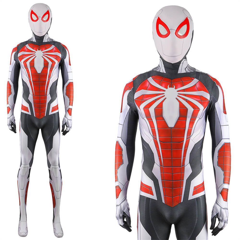 Spider-Man PS5 Remastered Armored Advanced Suit Cosplay Costume Adults Kids