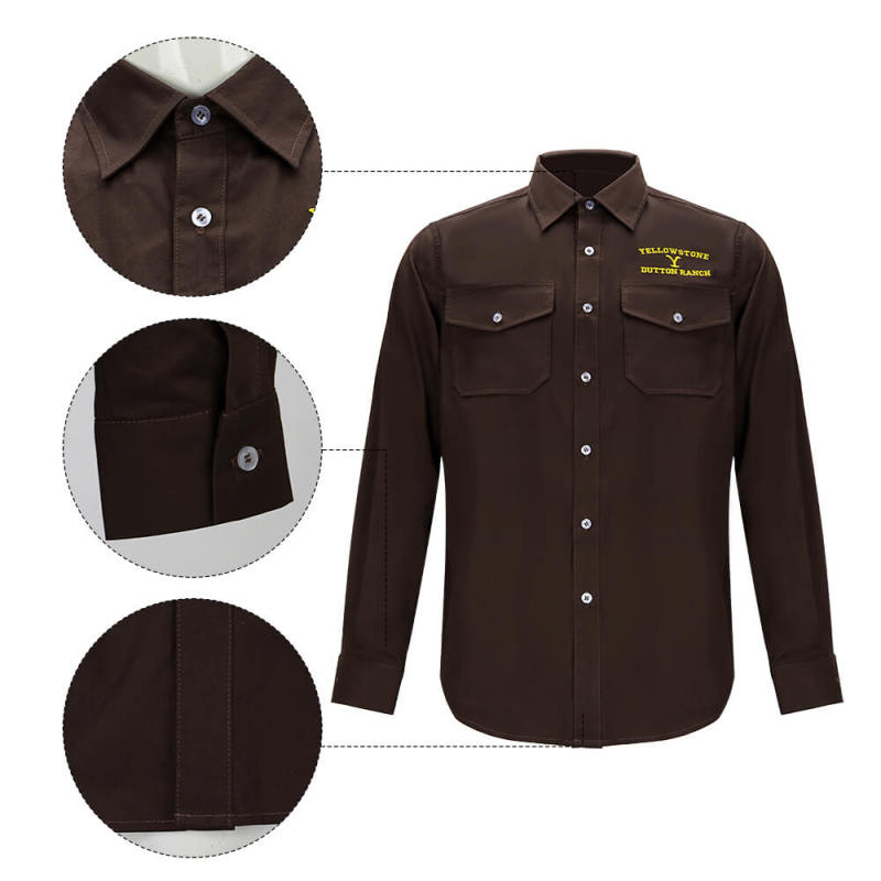 Yellowstone John Dutton Shirt Cosplay Costume