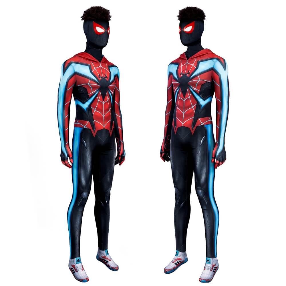 Hallowcos Spider-Man 2 Miles Morales Evolved Suit Cosplay Costume PS5