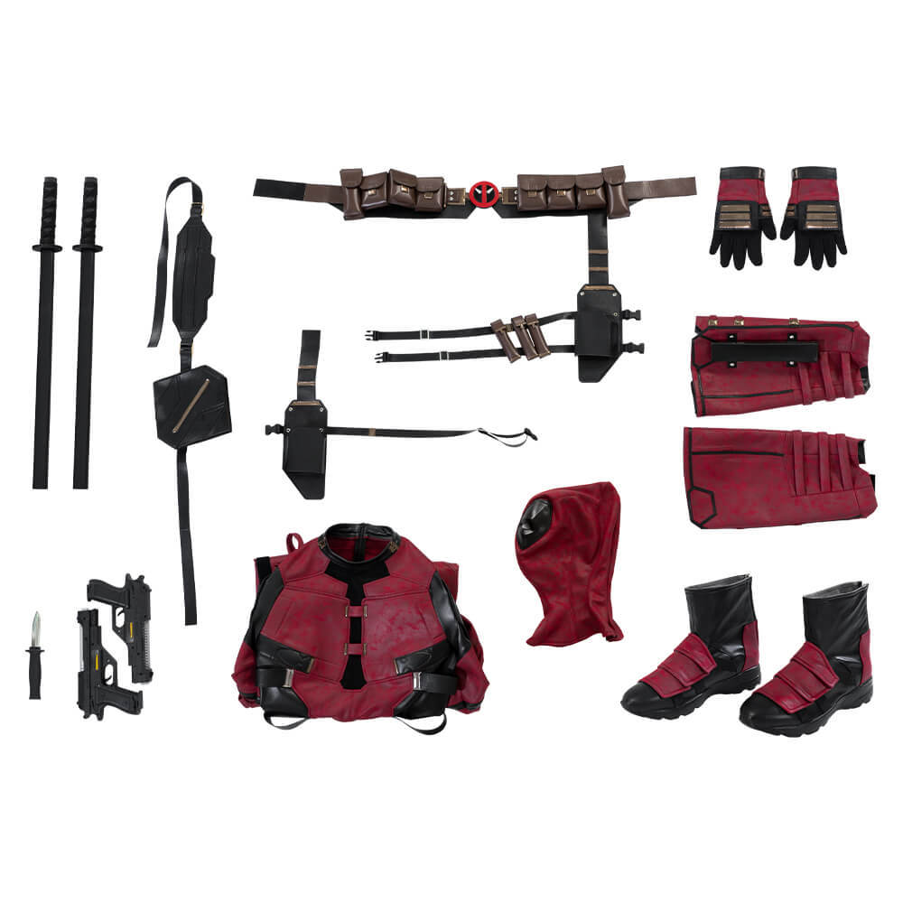 Deadpool 3 Wade Wilson Cosplay Costume Deluxe (Not include any knives & guns)