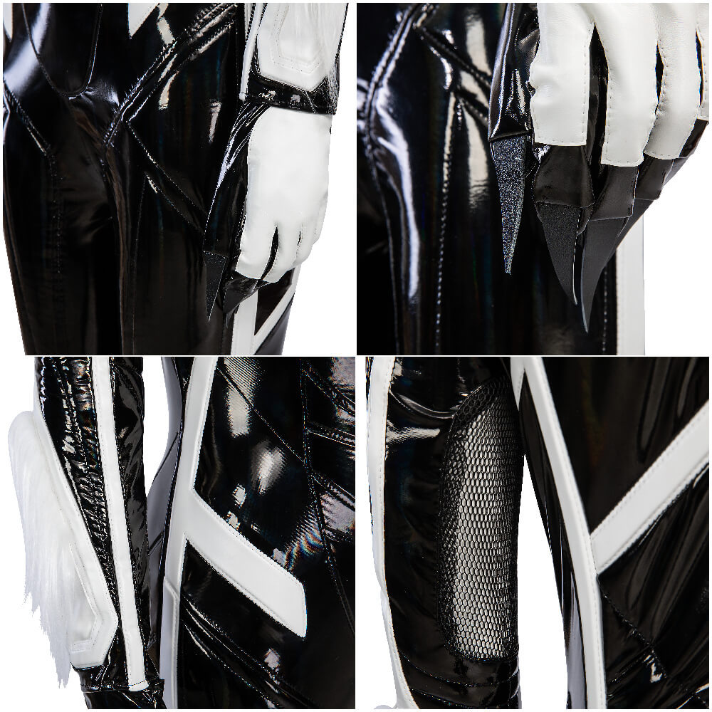 Spider-Man 2 PS5 Black Cat Suit Cosplay Costume Felicia Hardy PU Leather