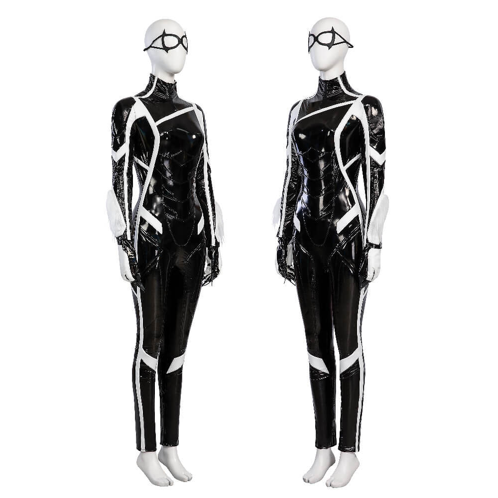Spider-Man 2 PS5 Black Cat Suit Cosplay Costume Felicia Hardy PU Leather