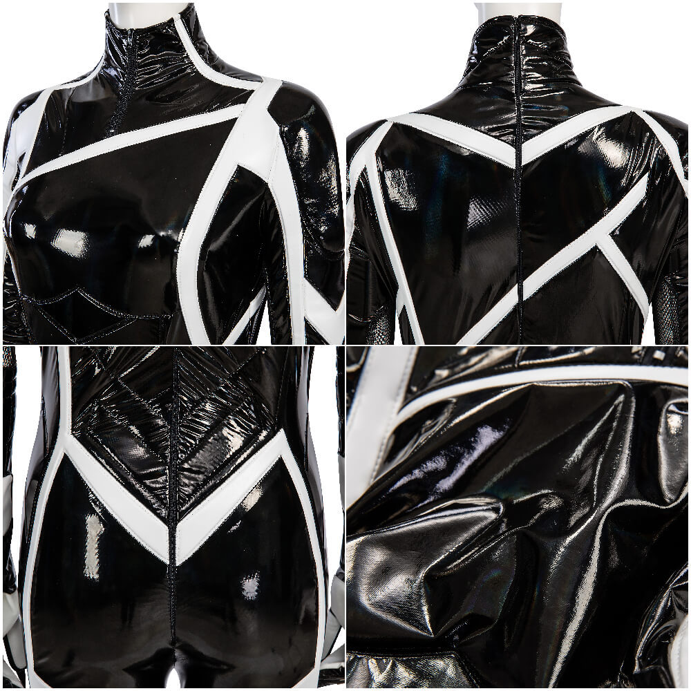Spider-Man 2 PS5 Black Cat Suit Cosplay Costume Felicia Hardy PU Leather
