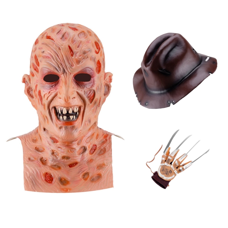 Freddy Krueger Cosplay Mask Glove Hat A Nightmare on Elm Street