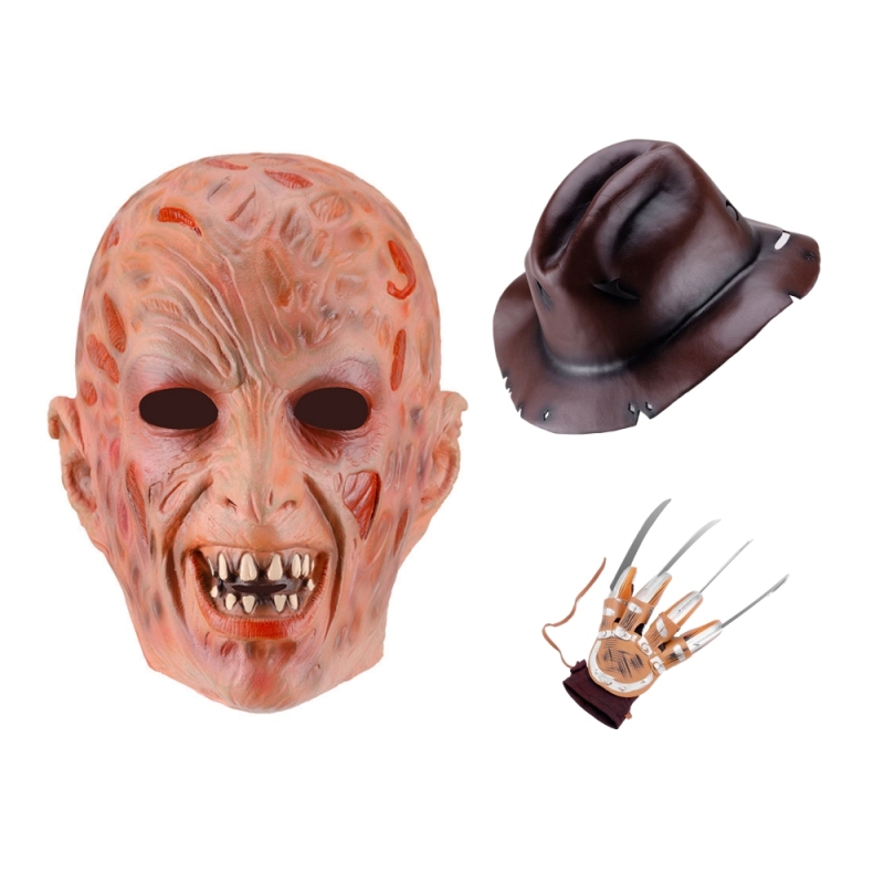 Freddy Krueger Cosplay Mask Glove Hat A Nightmare on Elm Street