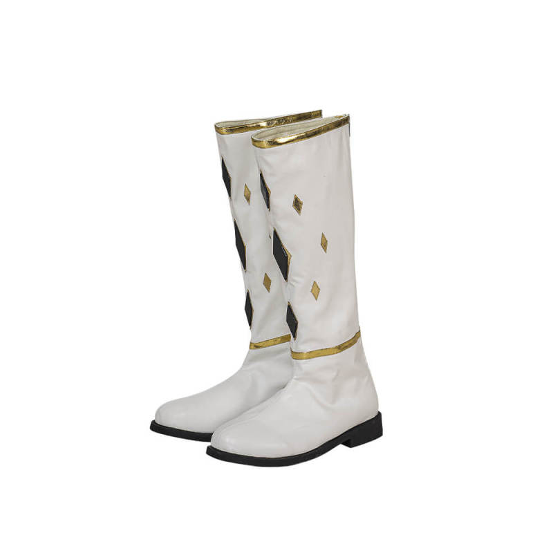 White Ninja Ranger Tommy Oliver Cosplay Boots-Mighty Morphin Power Rangers