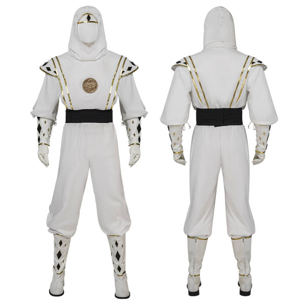White Ninja Ranger Tommy Oliver Cosplay Costume Tommy Oliver-Power Rangers Hallowcos