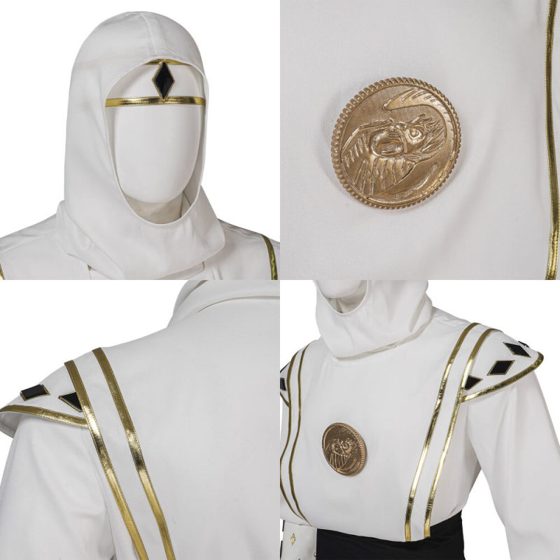 White Ninja Ranger Tommy Oliver Cosplay Costume Tommy Oliver-Power Rangers Hallowcos