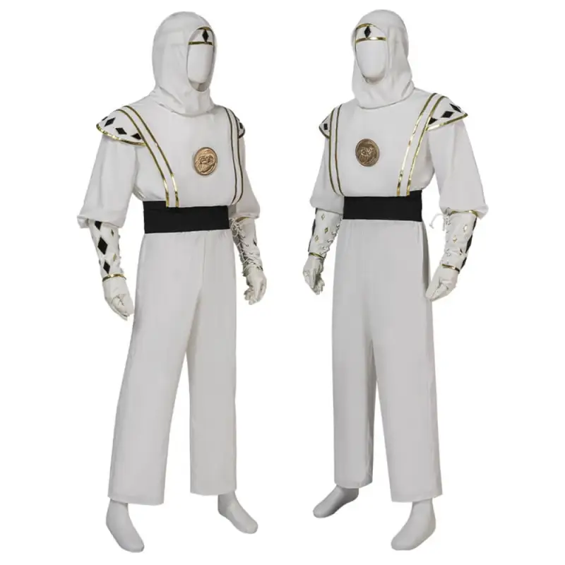 White Ninja Ranger Tommy Oliver Cosplay Costume Tommy Oliver-Power Rangers Hallowcos