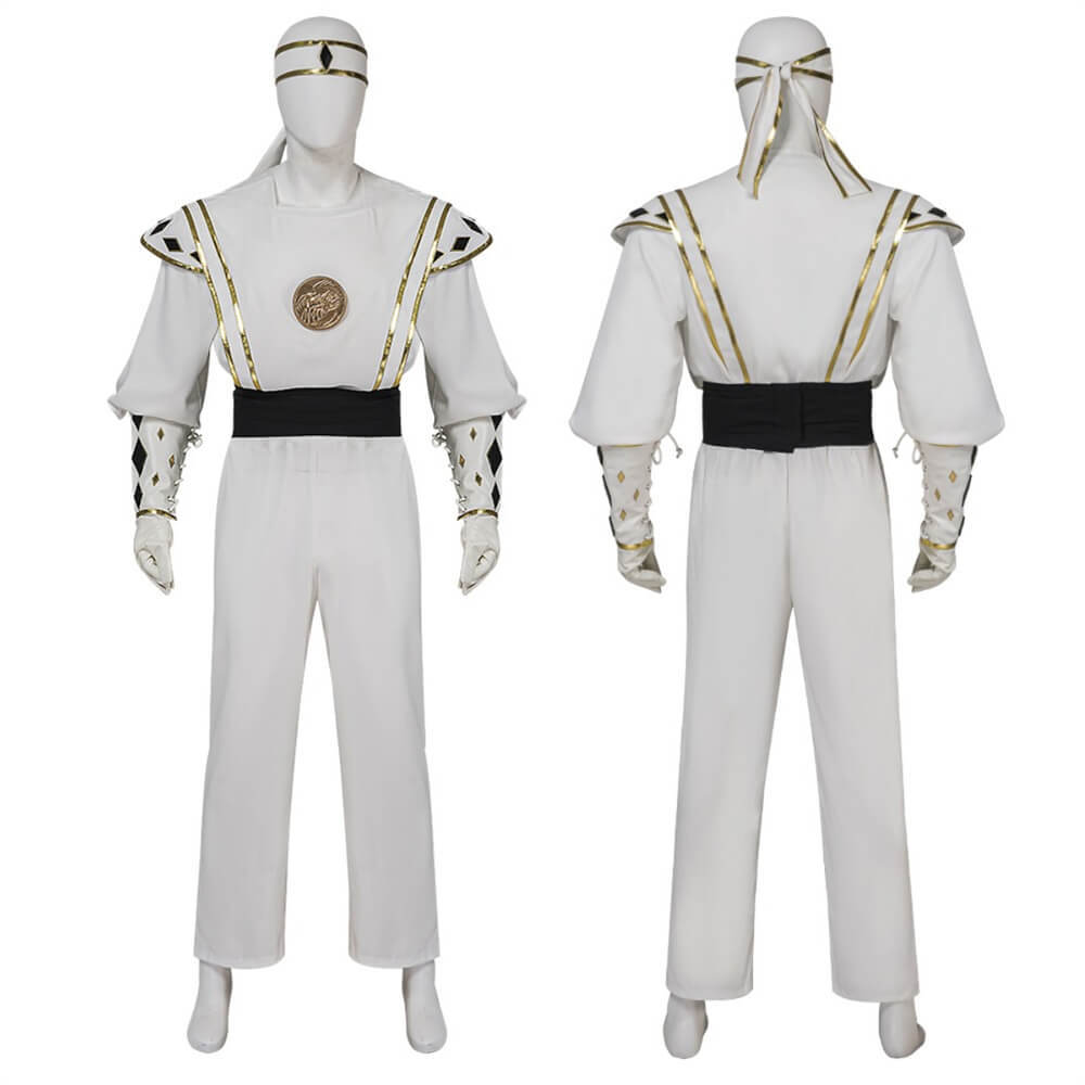 White Ninja Ranger Tommy Oliver Cosplay Costume Tommy Oliver-Power Rangers Hallowcos