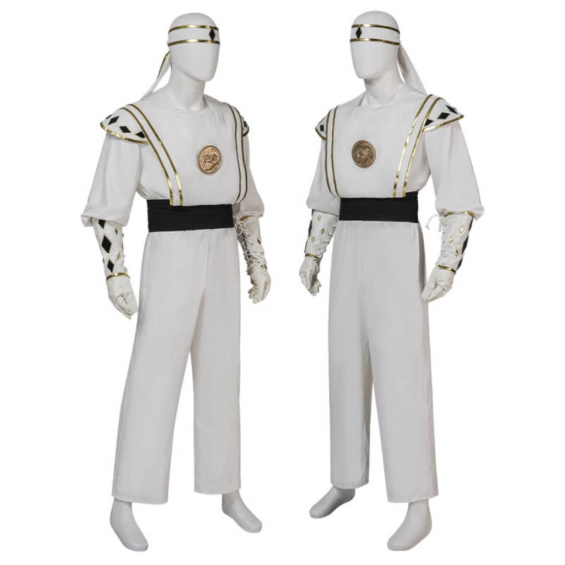 White Ninja Ranger Tommy Oliver Cosplay Costume Tommy Oliver-Power Rangers Hallowcos