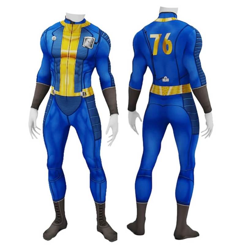 Fallout 76 Vault 76 Jumpsuit Cosplay Costume Adults Kids