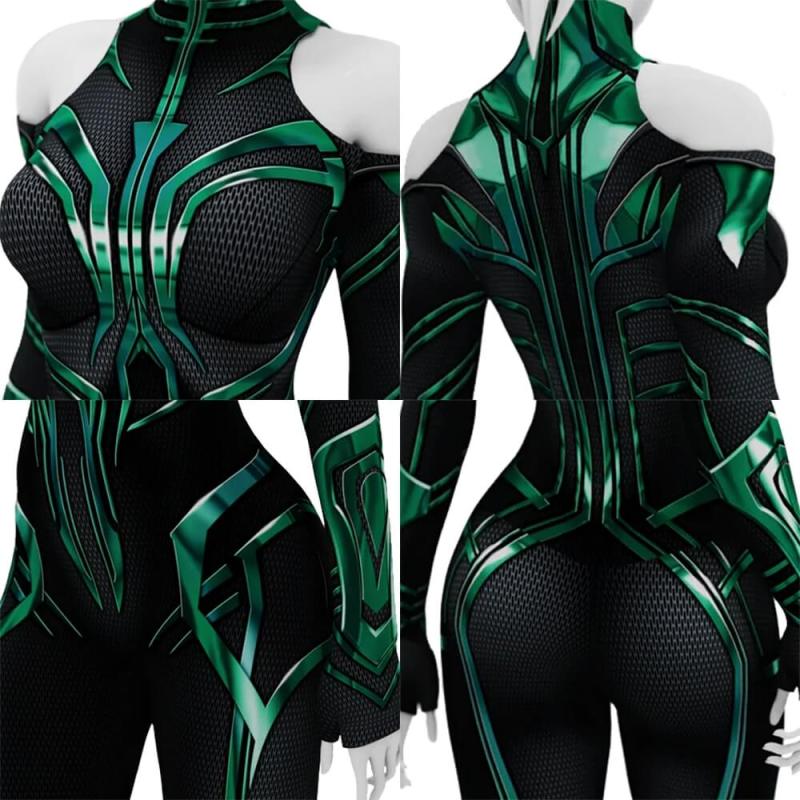 Thor: Ragnarok Hela Jumpsuit Cosplay Costume Adults Kids