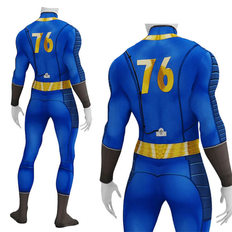 Fallout 76 Vault 76 Jumpsuit Cosplay Costume Adults Kids