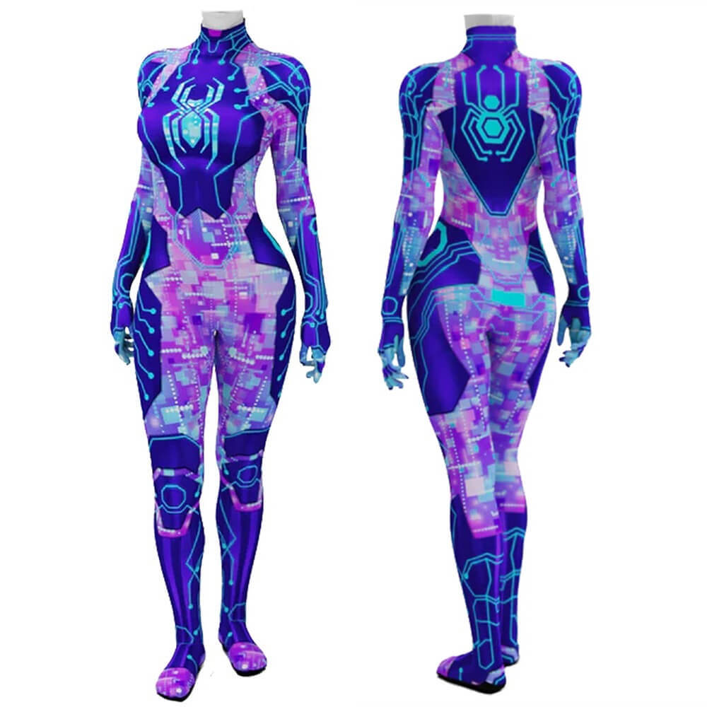 Spider-Byte Jumpsuit Spider-Man Across the Spider-Verse Cosplay Costume Adults Kids