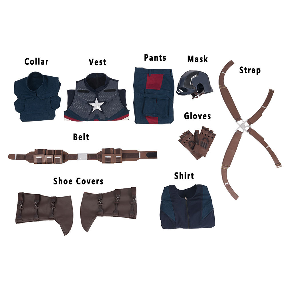 Avengers: Endgame Captain America Cosplay Costume Hallowcos