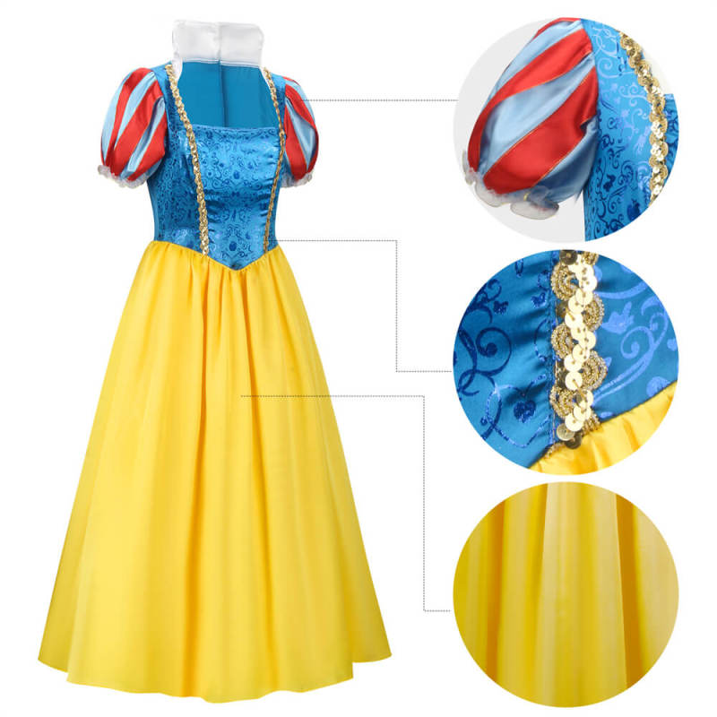 Snow White Princess Dress Schneewittchen Cosplay Costume Hallowcos