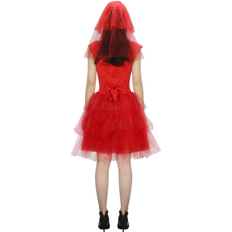 Beetlejuice Lydia Deetz Bride Dress Cosplay Costume Style B Hallowcos