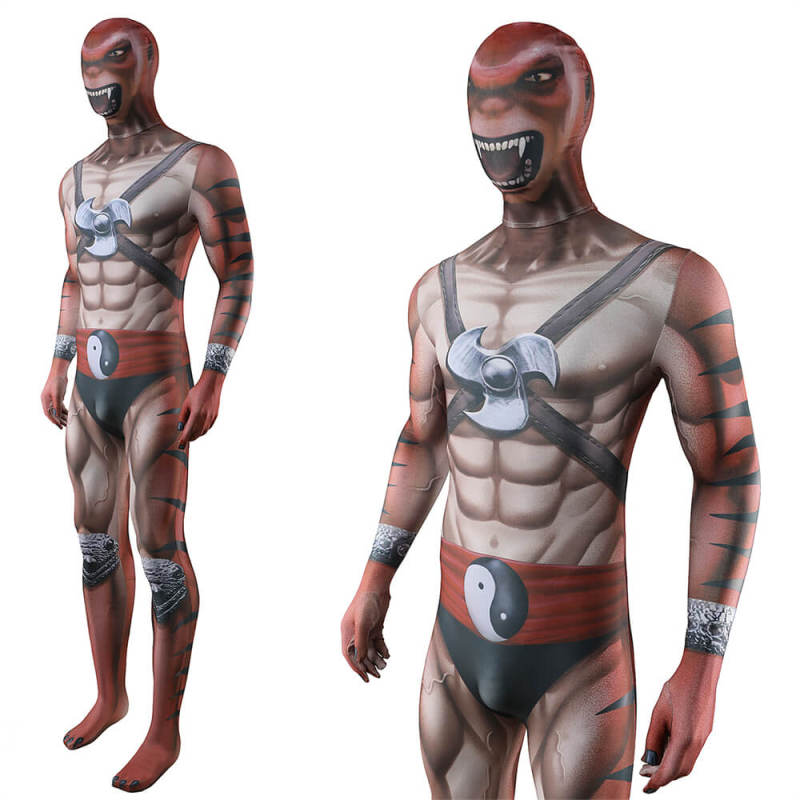 Mortal Kombat Kintaro Spandex Bodysuit Cosplay Costume Adults Kids