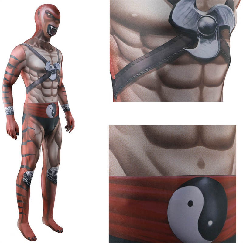 Mortal Kombat Kintaro Spandex Bodysuit Cosplay Costume Adults Kids