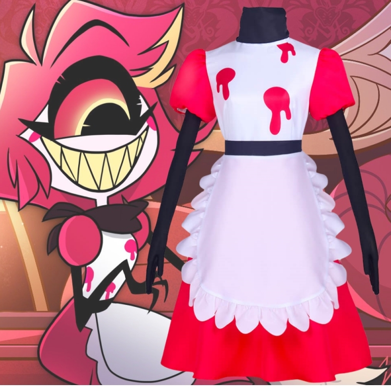 Hazbin Hotel Niffty Maid Dress Cosplay Costume Hallowcos