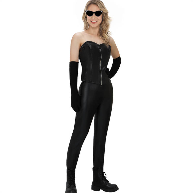 Barb Wire Pamela Anderson Cosplay Costume Black Hallowcos