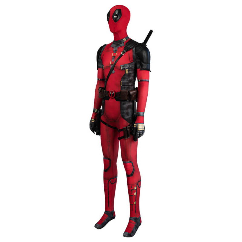 Deadpool 3 Cosplay Costume Spandex Printed Deadpool & Wolverine Wade Wilson Hallowcos