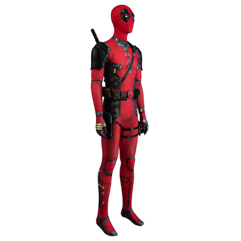 Deadpool 3 Cosplay Costume Spandex Printed Deadpool & Wolverine Wade Wilson Hallowcos